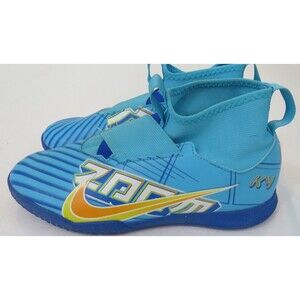Nike Jr Zoom Superfly 9 Academy KM IC Indoor Soccer Shoes Blue Youth 5Y